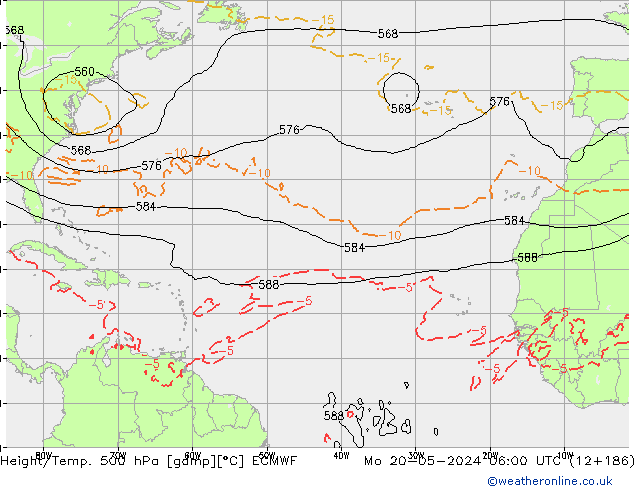 Z500/Rain (+SLP)/Z850 ECMWF lun 20.05.2024 06 UTC