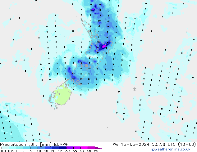 Z500/Yağmur (+YB)/Z850 ECMWF Çar 15.05.2024 06 UTC