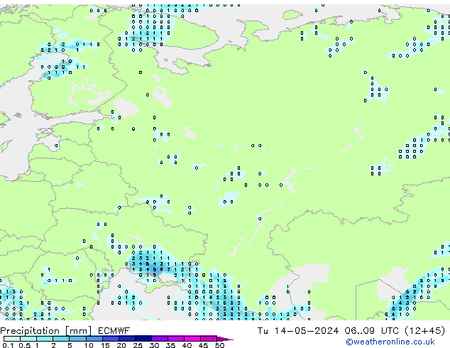 Neerslag ECMWF di 14.05.2024 09 UTC
