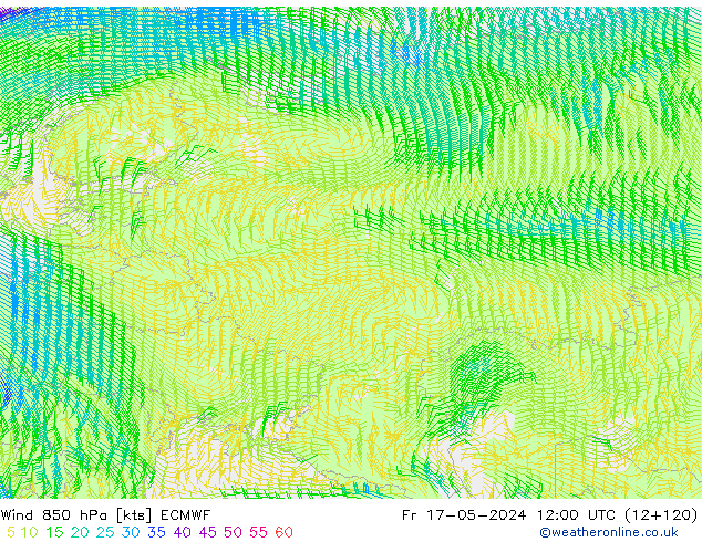 Wind 850 hPa ECMWF Fr 17.05.2024 12 UTC