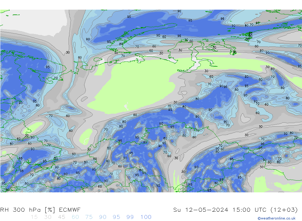 300 hPa Nispi Nem ECMWF Paz 12.05.2024 15 UTC