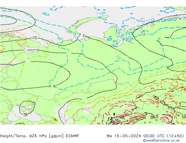 Hoogte/Temp. 925 hPa ECMWF wo 15.05.2024 00 UTC