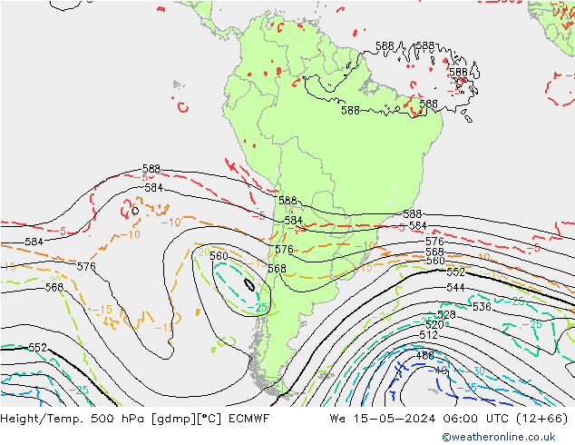 Z500/Rain (+SLP)/Z850 ECMWF śro. 15.05.2024 06 UTC