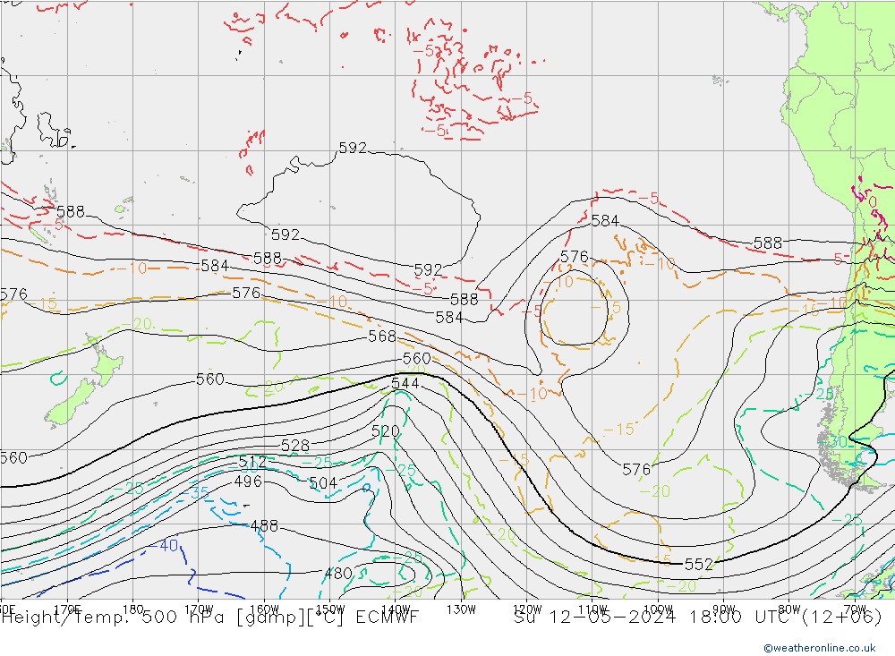 Height/Temp. 500 hPa ECMWF  12.05.2024 18 UTC
