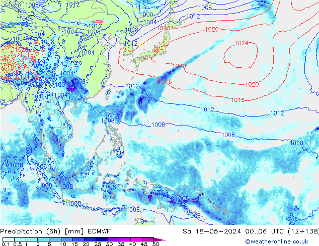 Z500/Yağmur (+YB)/Z850 ECMWF Cts 18.05.2024 06 UTC