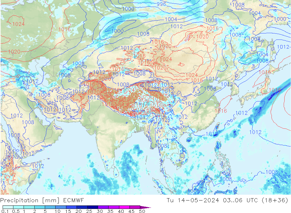 Yağış ECMWF Sa 14.05.2024 06 UTC
