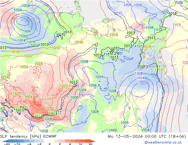 tendencja ECMWF pon. 13.05.2024 00 UTC