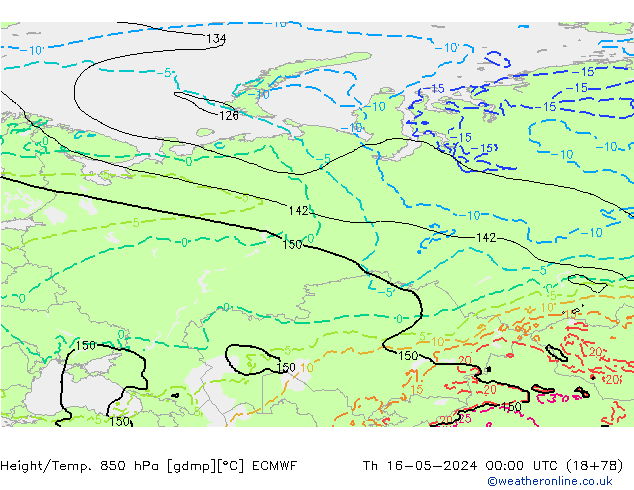 Z500/Rain (+SLP)/Z850 ECMWF Th 16.05.2024 00 UTC