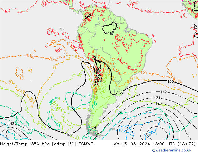 Z500/Rain (+SLP)/Z850 ECMWF ср 15.05.2024 18 UTC