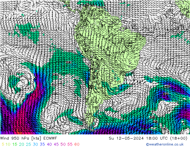 Wind 950 hPa ECMWF zo 12.05.2024 18 UTC