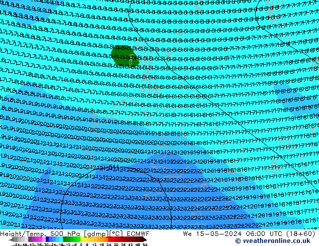 Z500/Rain (+SLP)/Z850 ECMWF We 15.05.2024 06 UTC