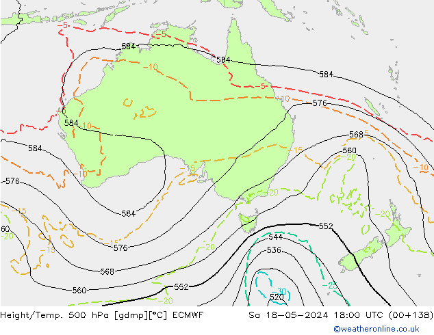Z500/Rain (+SLP)/Z850 ECMWF ��� 18.05.2024 18 UTC