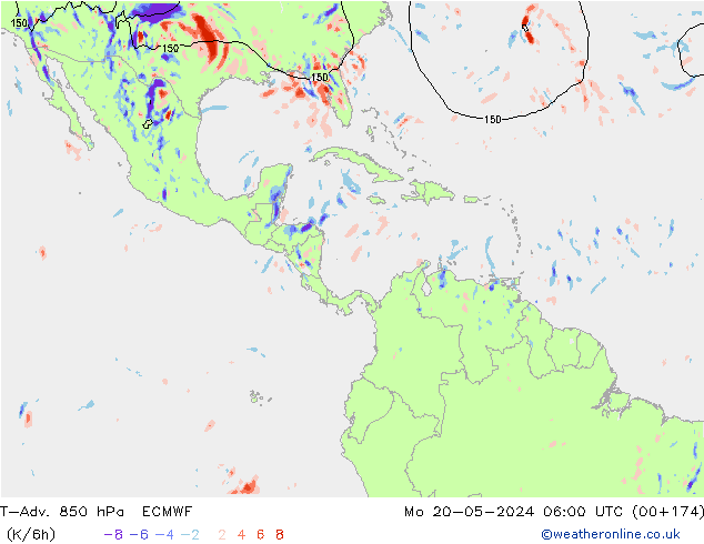 T-Adv. 850 hPa ECMWF ma 20.05.2024 06 UTC