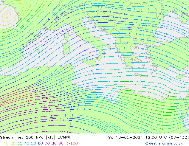 200 hPa ECMWF  18.05.2024 12 UTC
