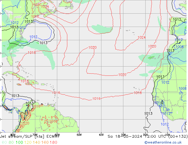 Corriente en chorro ECMWF sáb 18.05.2024 12 UTC
