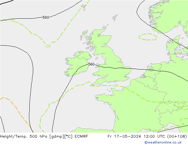Z500/Rain (+SLP)/Z850 ECMWF ��� 17.05.2024 12 UTC