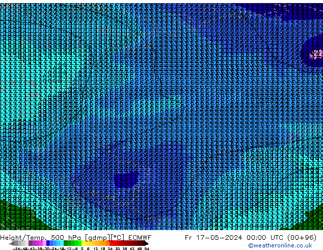 Z500/Rain (+SLP)/Z850 ECMWF пт 17.05.2024 00 UTC