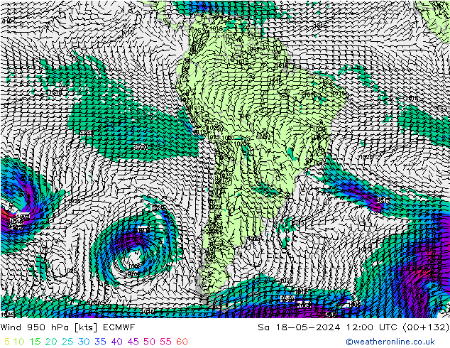 Wind 950 hPa ECMWF Sa 18.05.2024 12 UTC