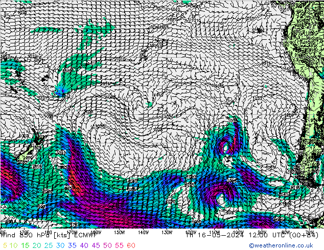 Wind 850 hPa ECMWF Th 16.05.2024 12 UTC