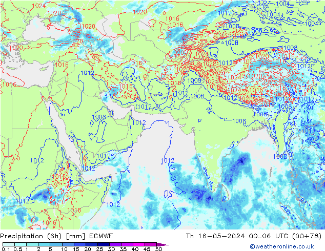 Z500/Rain (+SLP)/Z850 ECMWF Qui 16.05.2024 06 UTC