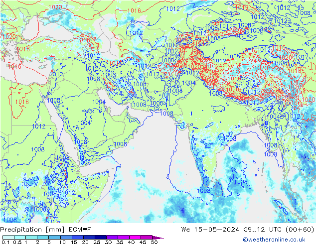 precipitação ECMWF Qua 15.05.2024 12 UTC
