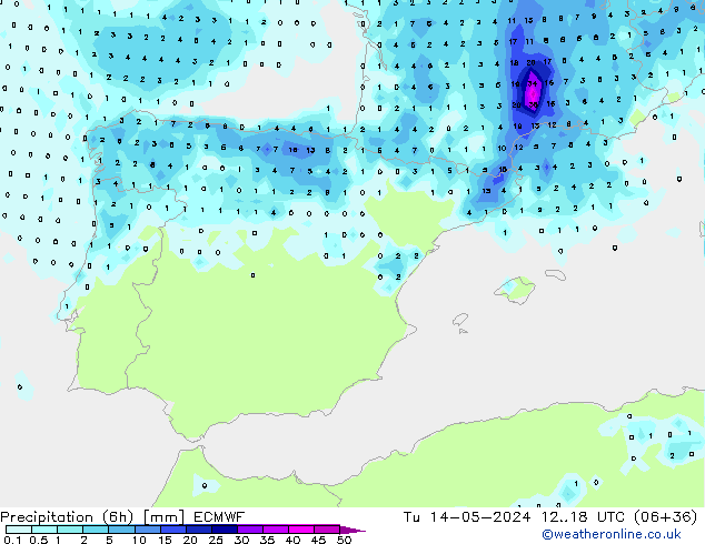 Z500/Rain (+SLP)/Z850 ECMWF Tu 14.05.2024 18 UTC