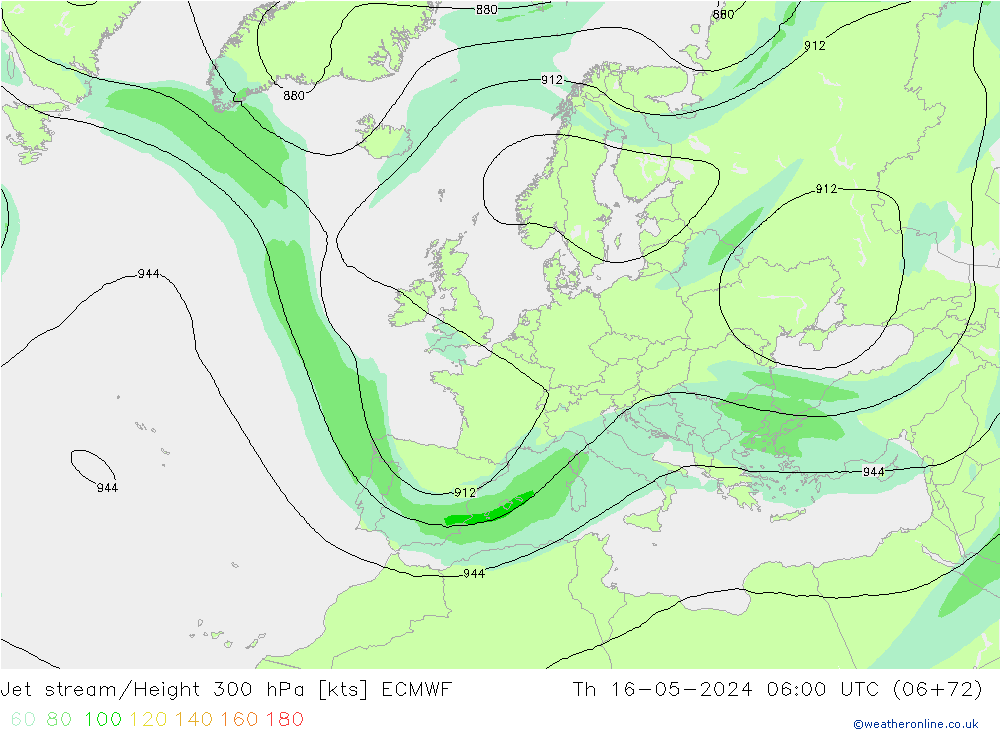 Jet Akımları ECMWF Per 16.05.2024 06 UTC