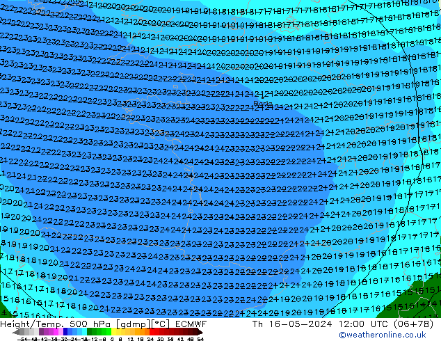 Z500/Rain (+SLP)/Z850 ECMWF  16.05.2024 12 UTC