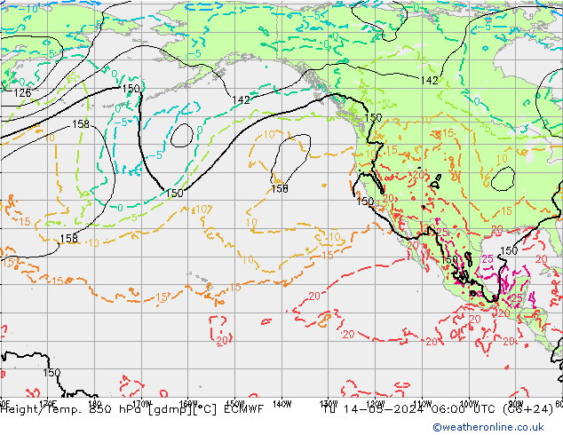 Z500/Rain (+SLP)/Z850 ECMWF Tu 14.05.2024 06 UTC