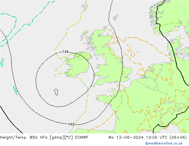 Z500/Rain (+SLP)/Z850 ECMWF Seg 13.05.2024 12 UTC
