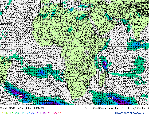 Wind 950 hPa ECMWF So 18.05.2024 12 UTC