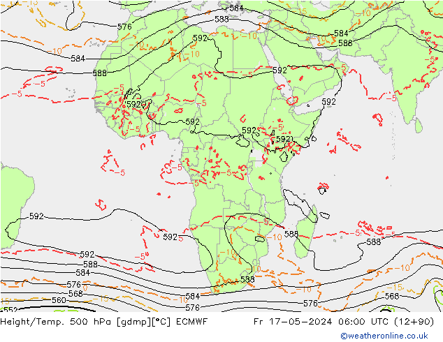 Z500/Rain (+SLP)/Z850 ECMWF Fr 17.05.2024 06 UTC