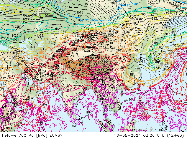 Theta-e 700hPa ECMWF Th 16.05.2024 03 UTC