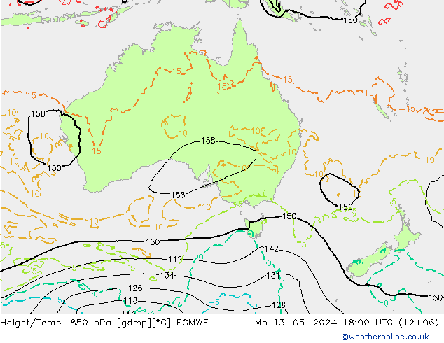 Z500/Regen(+SLP)/Z850 ECMWF ma 13.05.2024 18 UTC