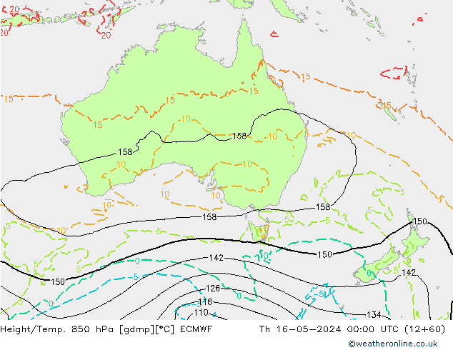 Z500/Rain (+SLP)/Z850 ECMWF czw. 16.05.2024 00 UTC
