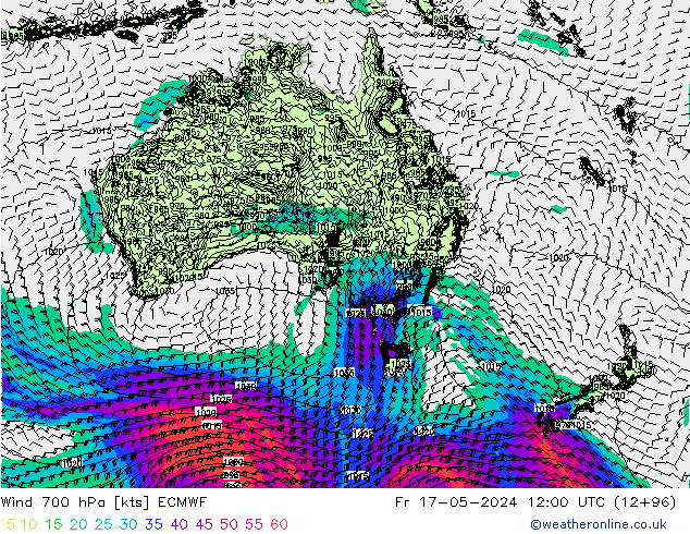 Wind 700 hPa ECMWF vr 17.05.2024 12 UTC