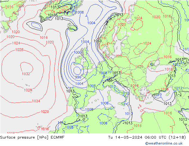 pression de l'air ECMWF mar 14.05.2024 06 UTC