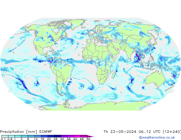 осадки ECMWF чт 23.05.2024 12 UTC