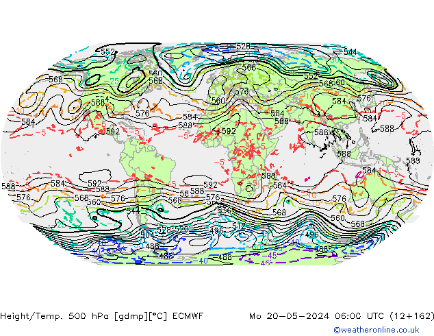 Z500/Rain (+SLP)/Z850 ECMWF ��� 20.05.2024 06 UTC