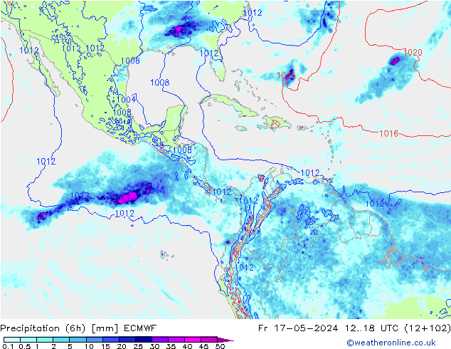 Z500/Rain (+SLP)/Z850 ECMWF Pá 17.05.2024 18 UTC