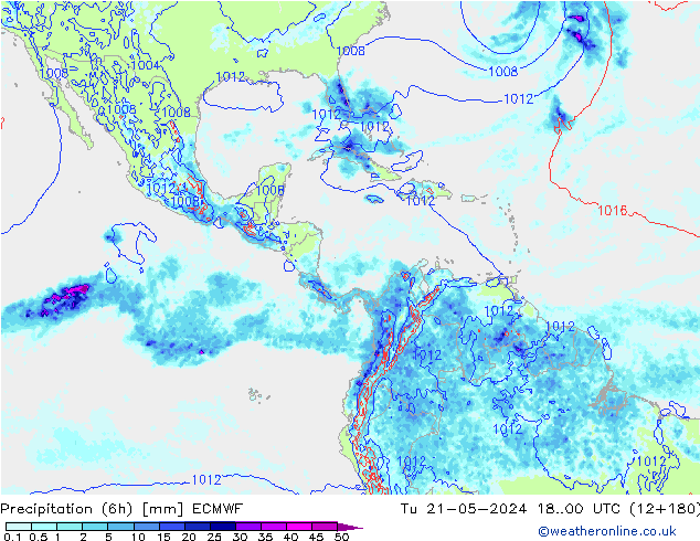 Z500/Regen(+SLP)/Z850 ECMWF di 21.05.2024 00 UTC