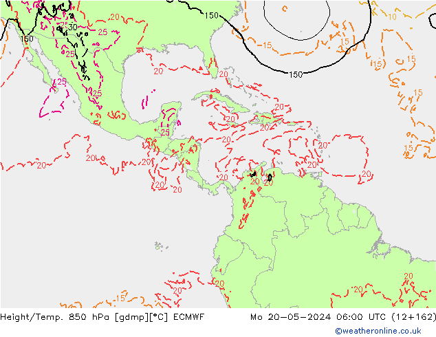 Z500/Regen(+SLP)/Z850 ECMWF ma 20.05.2024 06 UTC