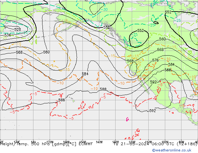 Z500/Rain (+SLP)/Z850 ECMWF вт 21.05.2024 06 UTC
