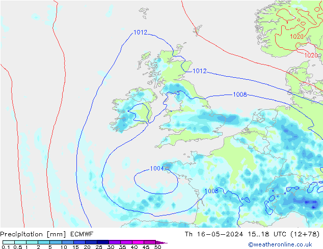 Yağış ECMWF Per 16.05.2024 18 UTC