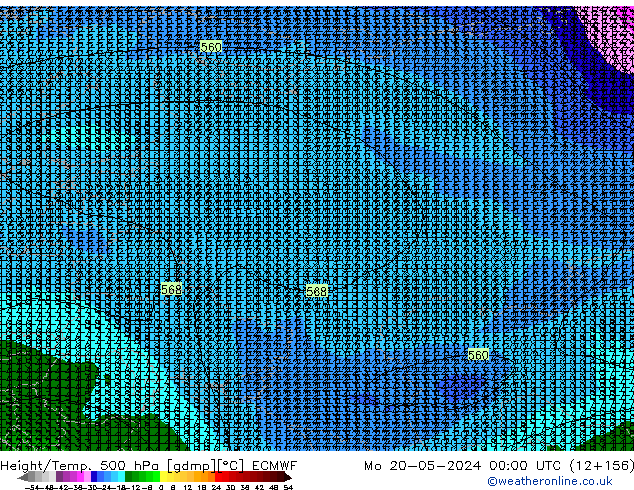 Height/Temp. 500 hPa ECMWF  20.05.2024 00 UTC