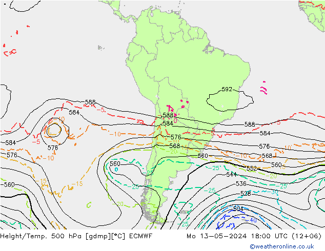 Z500/Rain (+SLP)/Z850 ECMWF Seg 13.05.2024 18 UTC