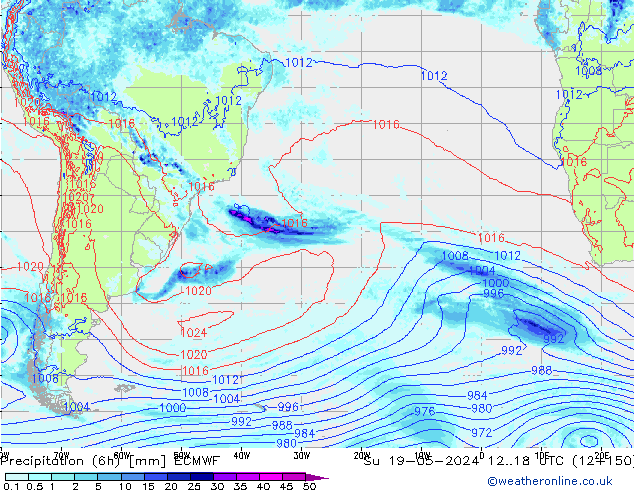 Z500/Rain (+SLP)/Z850 ECMWF dim 19.05.2024 18 UTC
