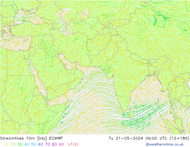 Rüzgar 10m ECMWF Sa 21.05.2024 06 UTC