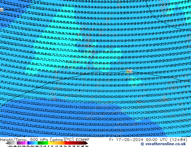 Height/Temp. 500 hPa ECMWF  17.05.2024 00 UTC