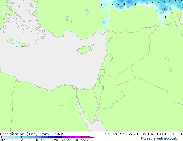 Precipitazione (12h) ECMWF sab 18.05.2024 06 UTC